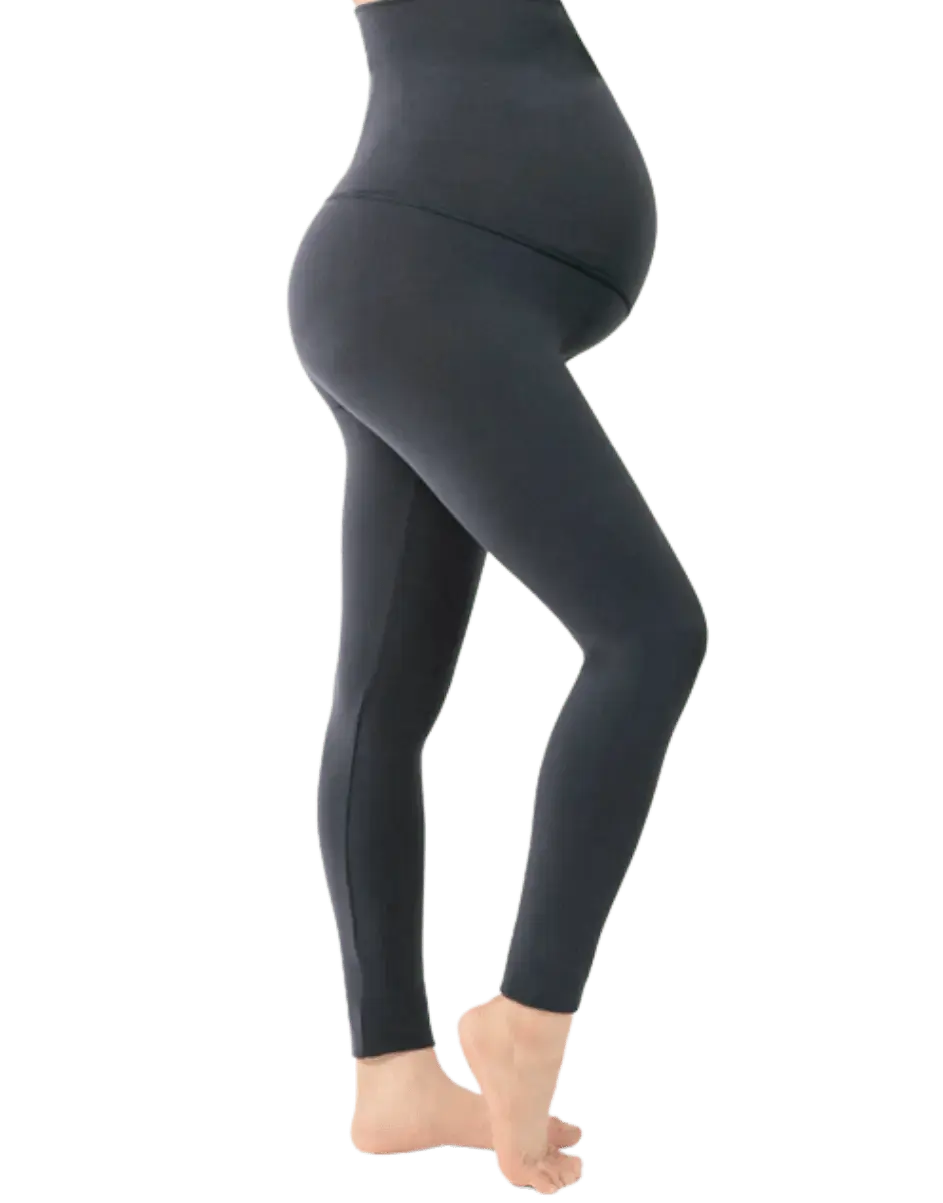 Grey High Waisted Thick Maternity Leggings - Mum Essentials